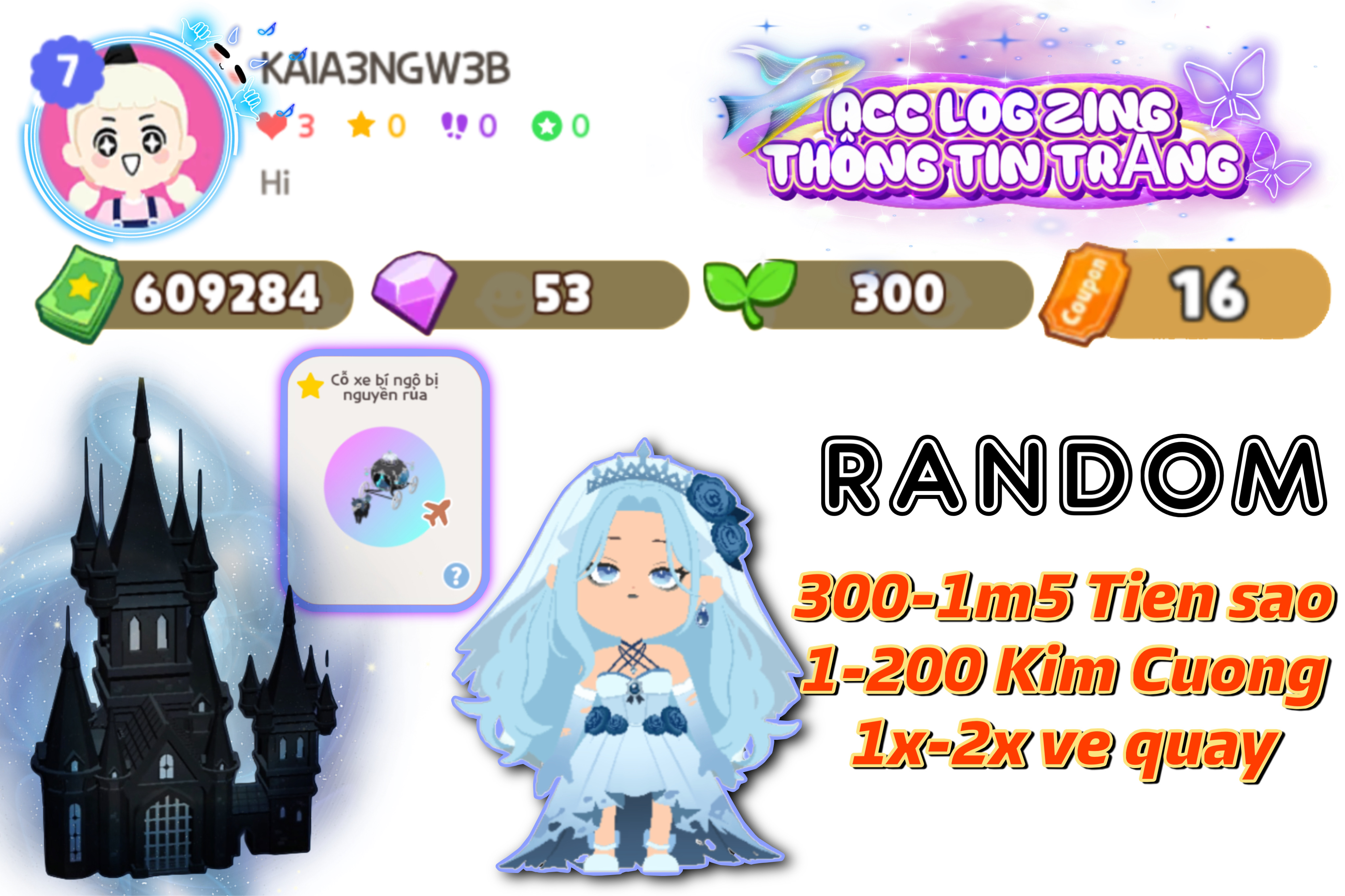 ACC CÔ DÂU MA + XE BÍ NGÔ 30k