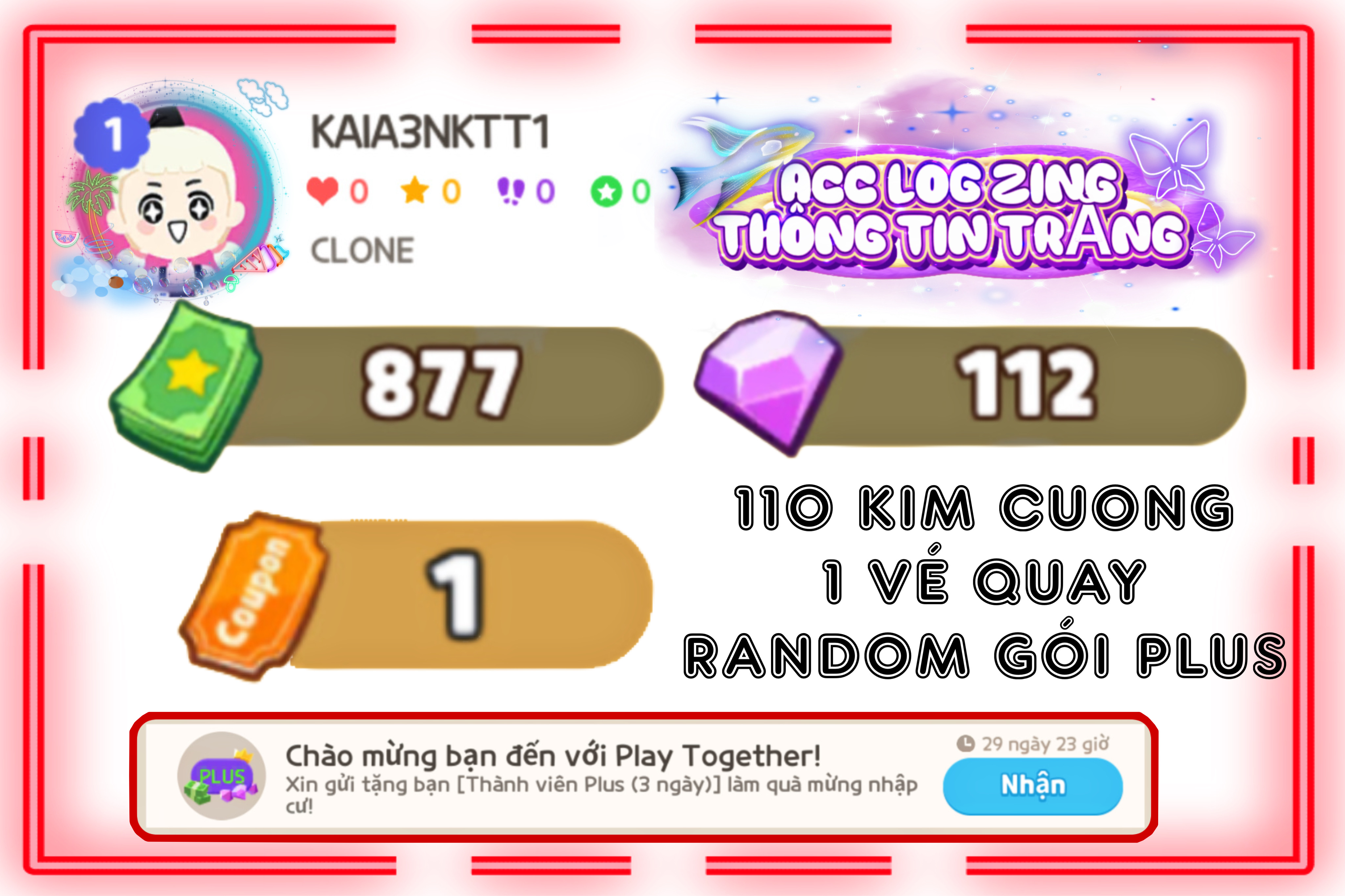 ACC CLONE 1xx KIM CƯƠNG