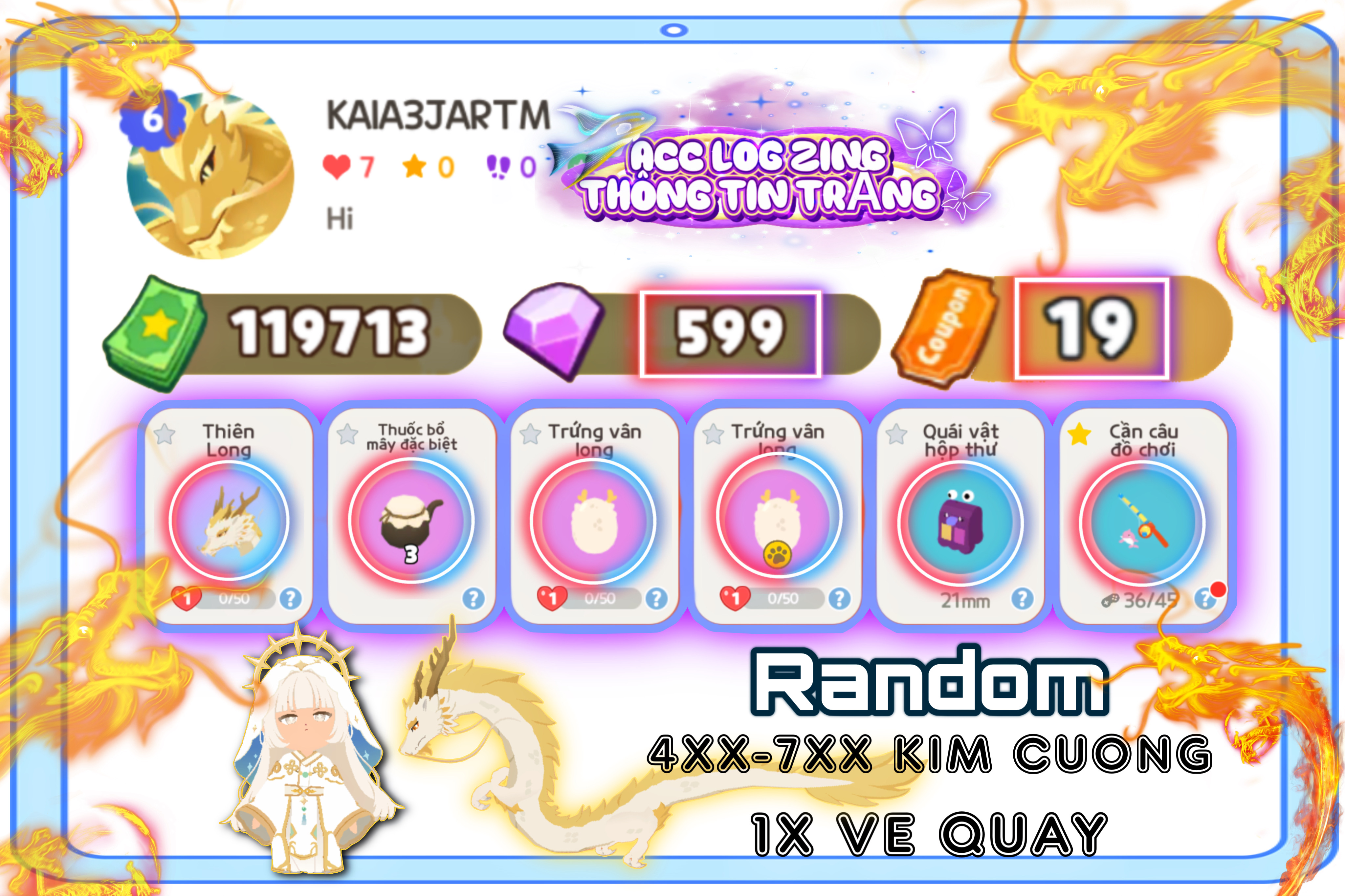 ACC RỒNG THIÊN LONG + KIM CƯƠNG